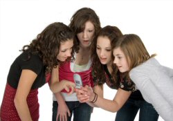 Girls text messaging